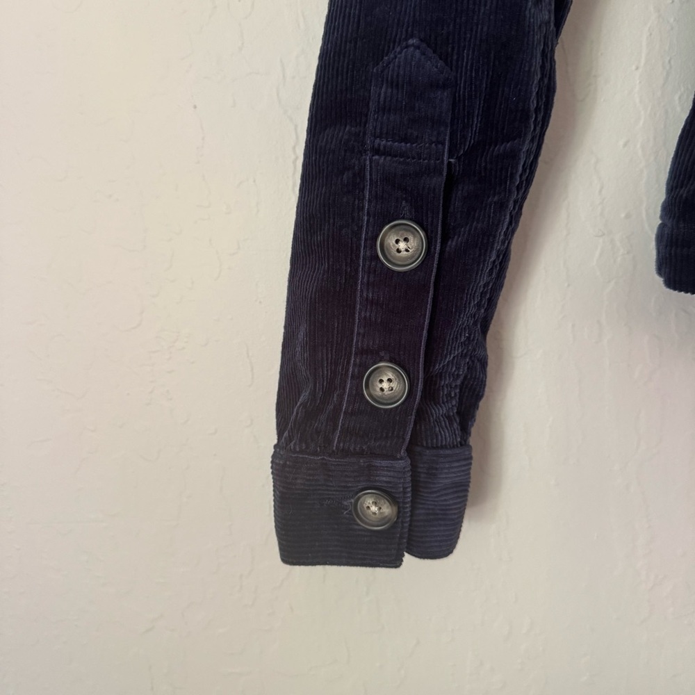 Kut from the Kloth Kyra Stretch Cotton Dark Blue Corduroy Jacket Size XS - Picture 10 of 13